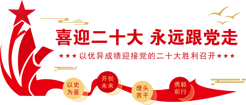 喜迎二十大：永远跟党走文化墙  以优异成绩迎接党的二十大胜利召开党建文化墙设计