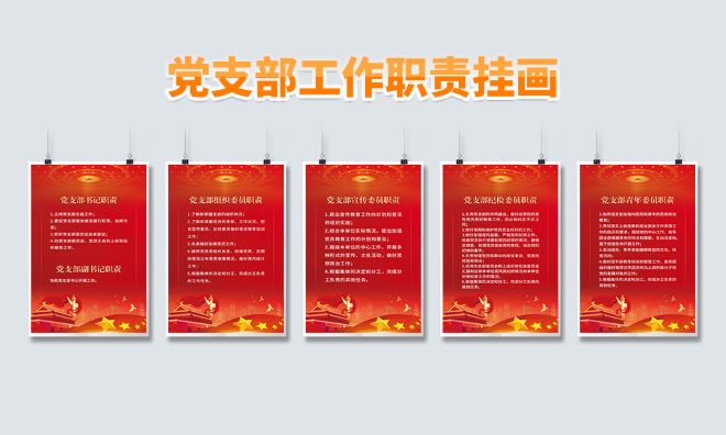 党支部工作职责展板挂图