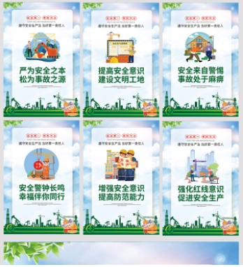 安全生产月企业工地安全宣教标语口号模板